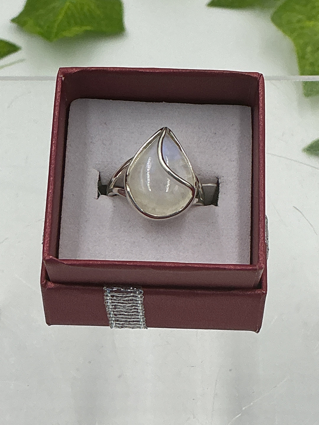Rainbow Moonstone Sterling Silver Ring