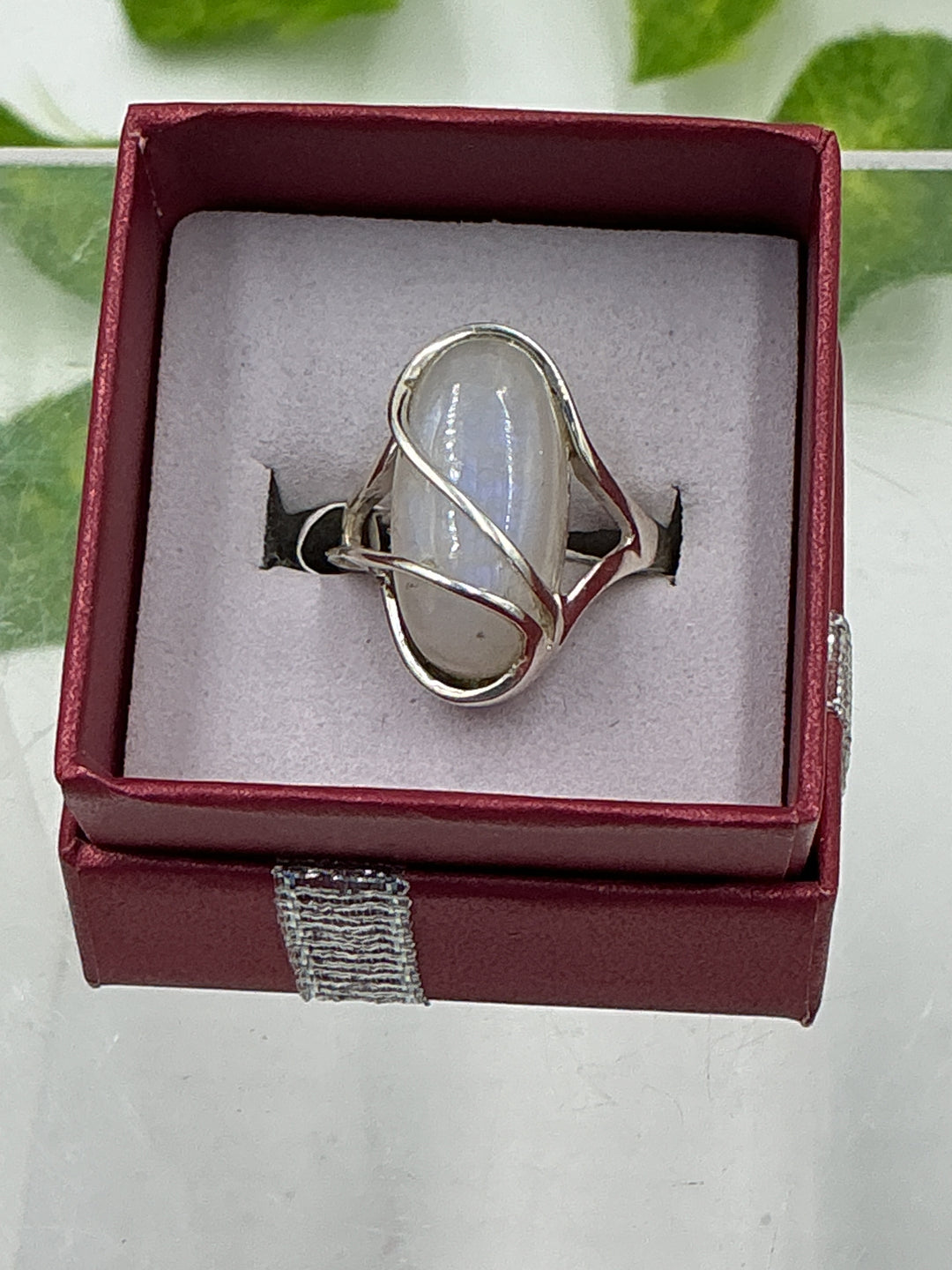 Rainbow Moonstone Sterling Silver Ring