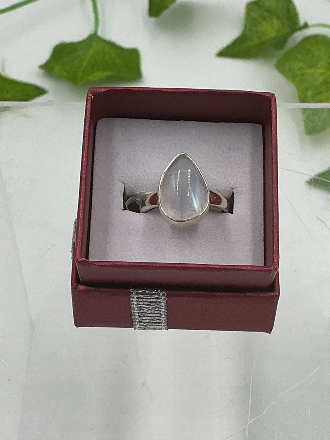 Rainbow Moonstone Sterling Silver Ring