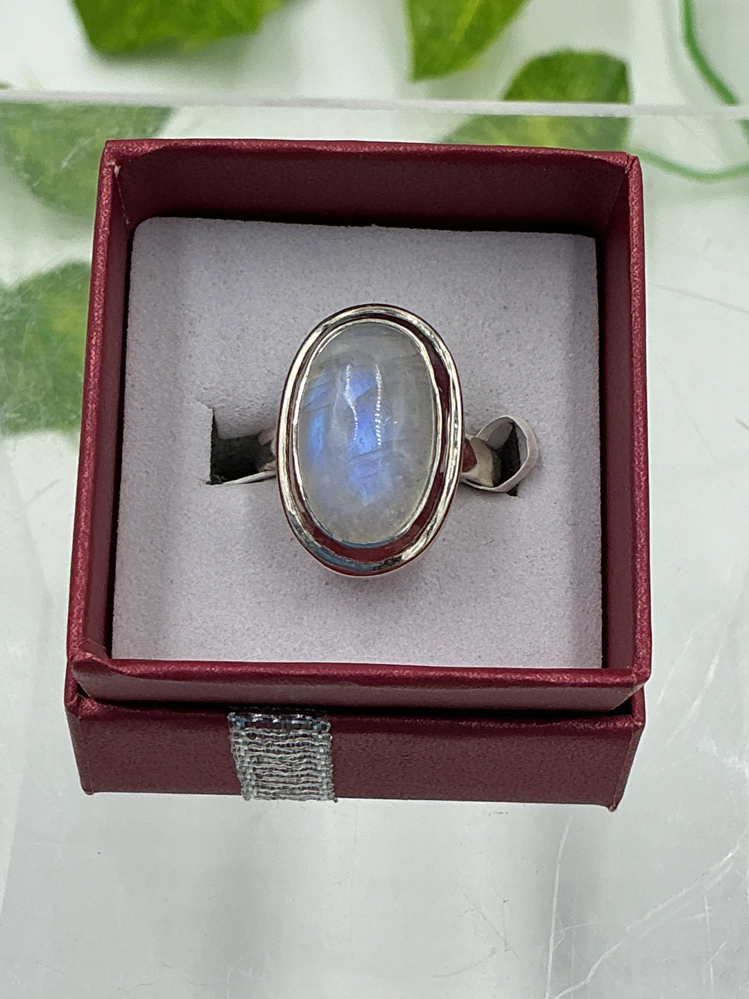 Rainbow Moonstone Sterling Silver Ring