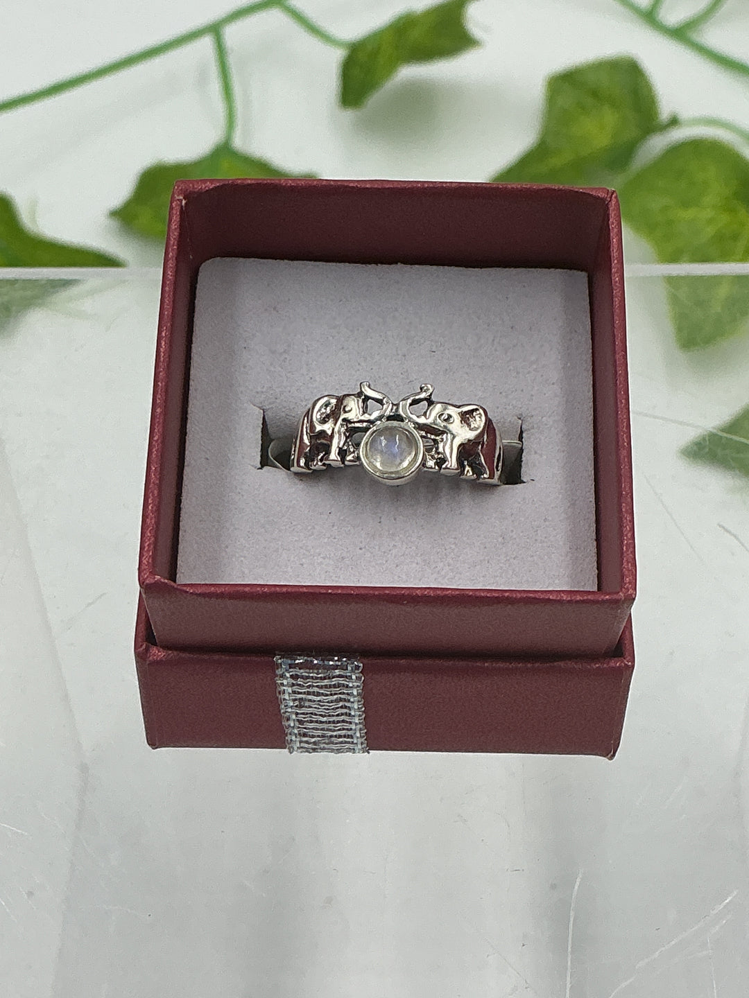 Rainbow Moonstone Sterling Silver Ring