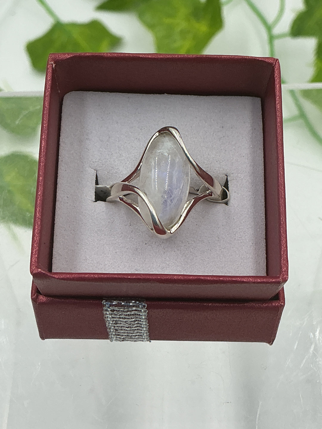 Rainbow Moonstone Sterling Silver Ring