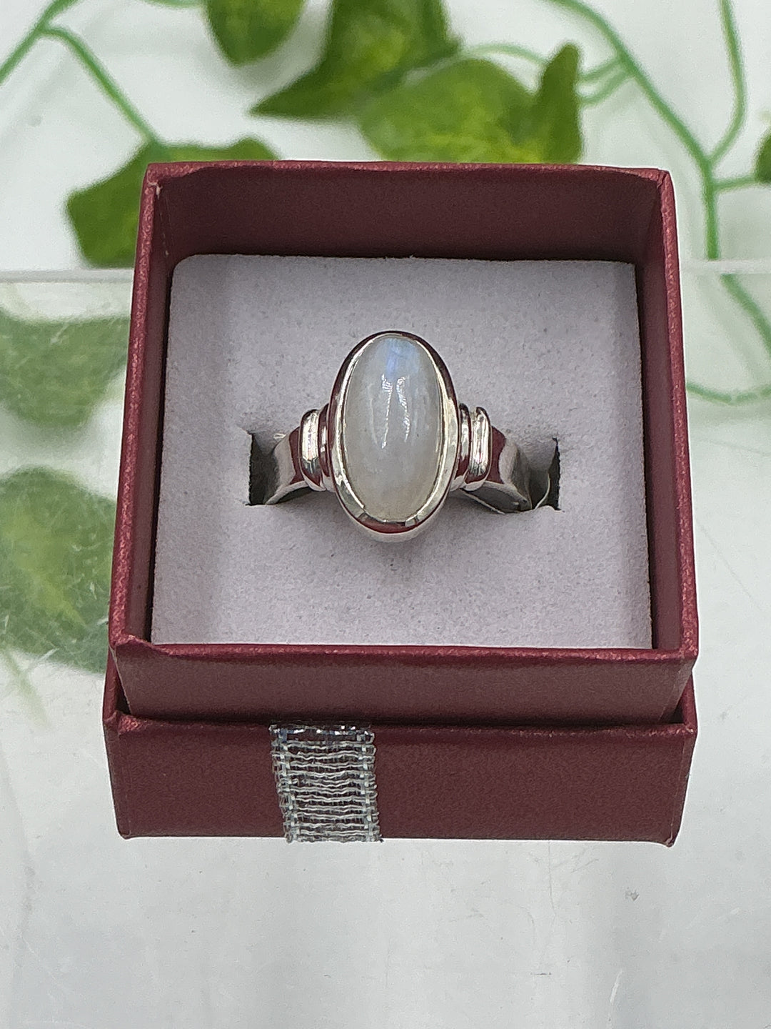 Rainbow Moonstone Sterling Silver Ring