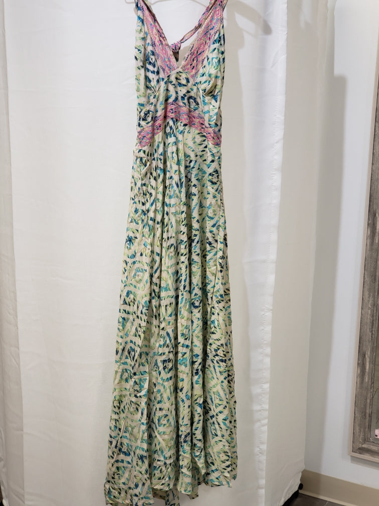 Long Sari Scrunched Sun Dress