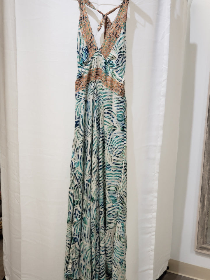 Long Sari Scrunched Sun Dress