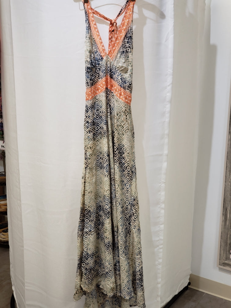 Long Sari Scrunched Sun Dress