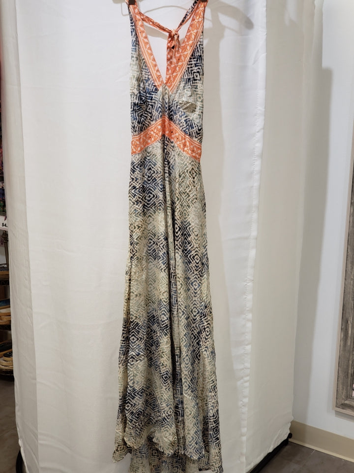 Long Sari Scrunched Sun Dress