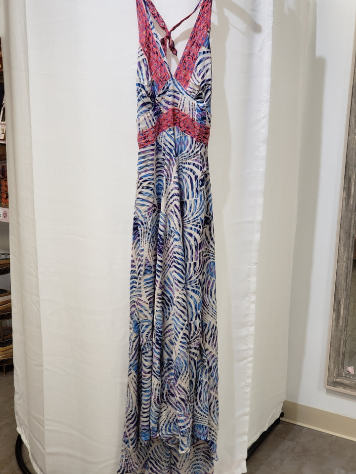 Long Sari Scrunched Sun Dress