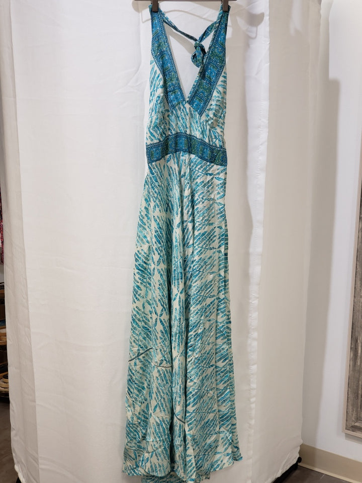 Long Sari Scrunched Sun Dress