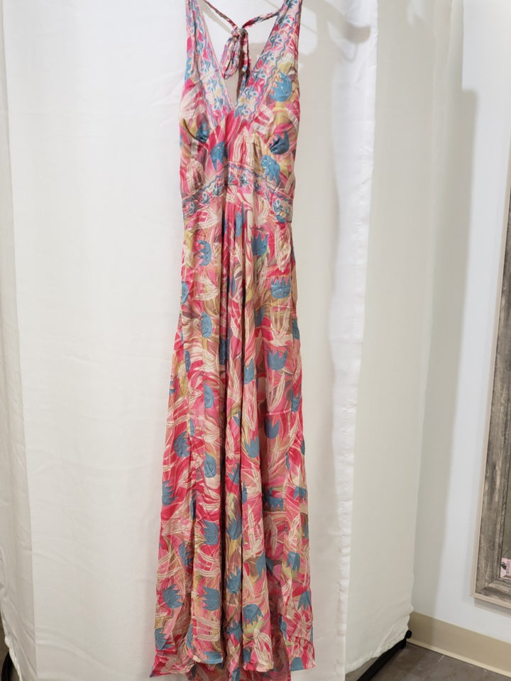 Long Sari Scrunched Sun Dress