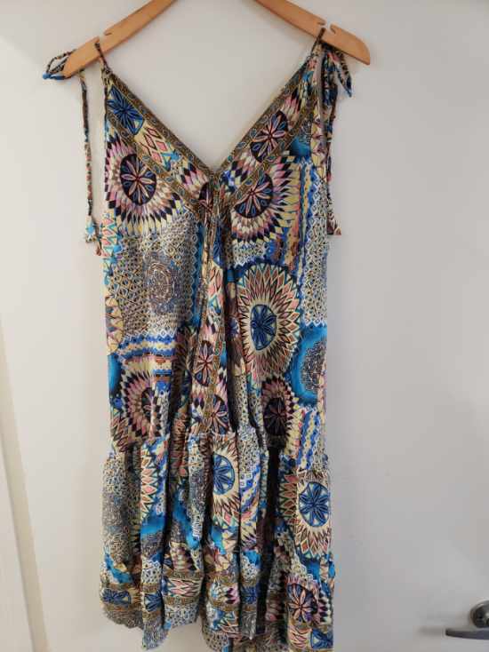 Mid Length Sari Halter Dress - Sultry Summer