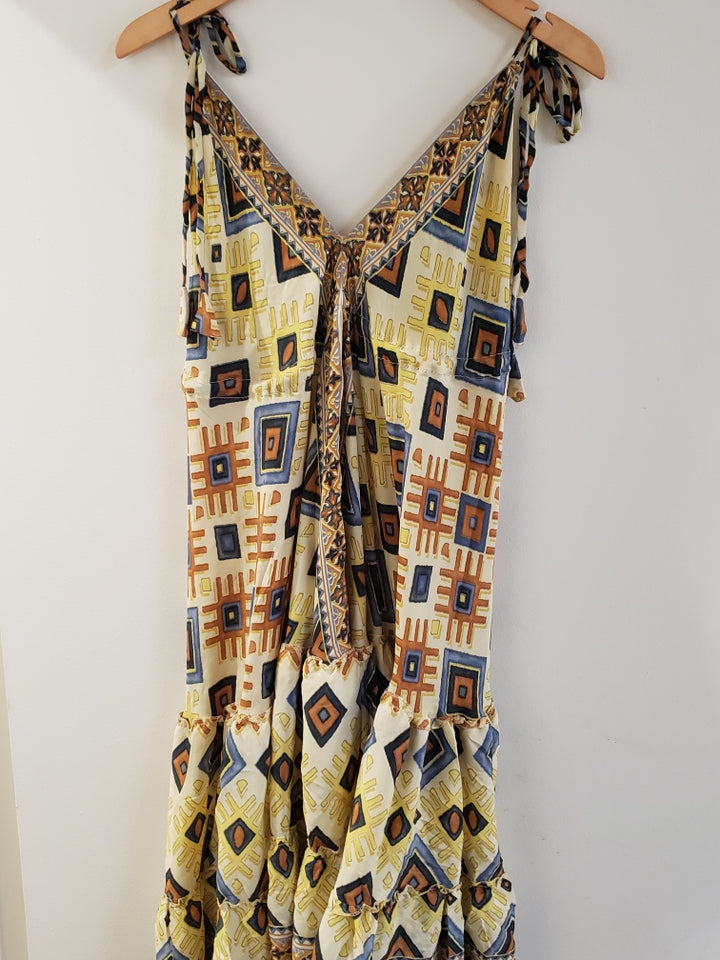 Mid Length Sari Halter Dress - Sultry Summer