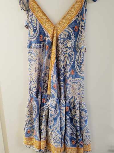 Mid Length Sari Halter Dress - Sultry Summer