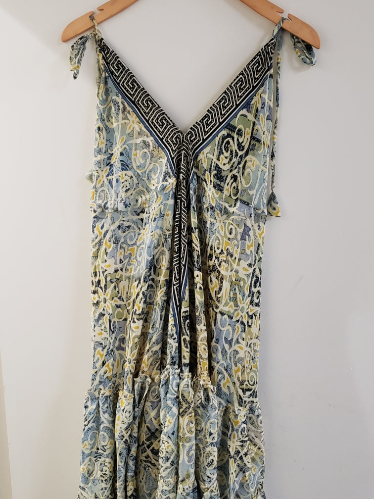 Mid Length Sari Halter Dress - Sultry Summer