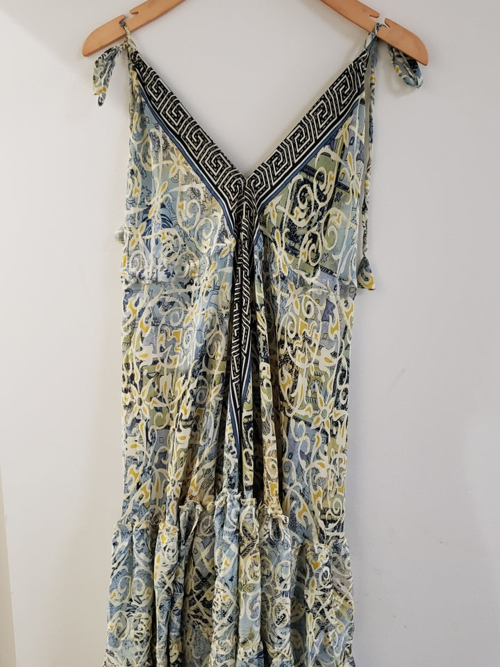 Mid Length Sari Halter Dress - Sultry Summer