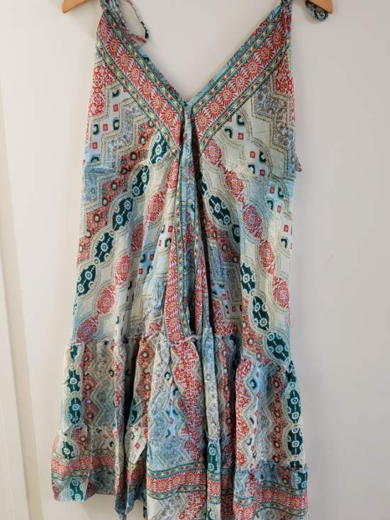 Mid Length Sari Halter Dress - Sultry Summer