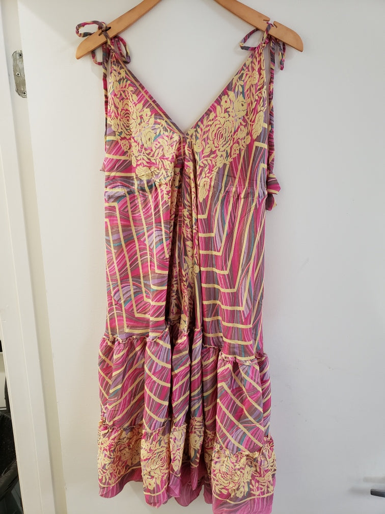 Mid Length Sari Halter Dress - Sultry Summer
