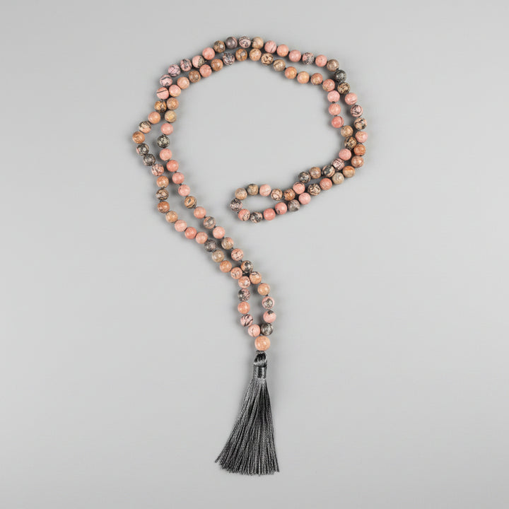 Rhodonite Mala Necklace