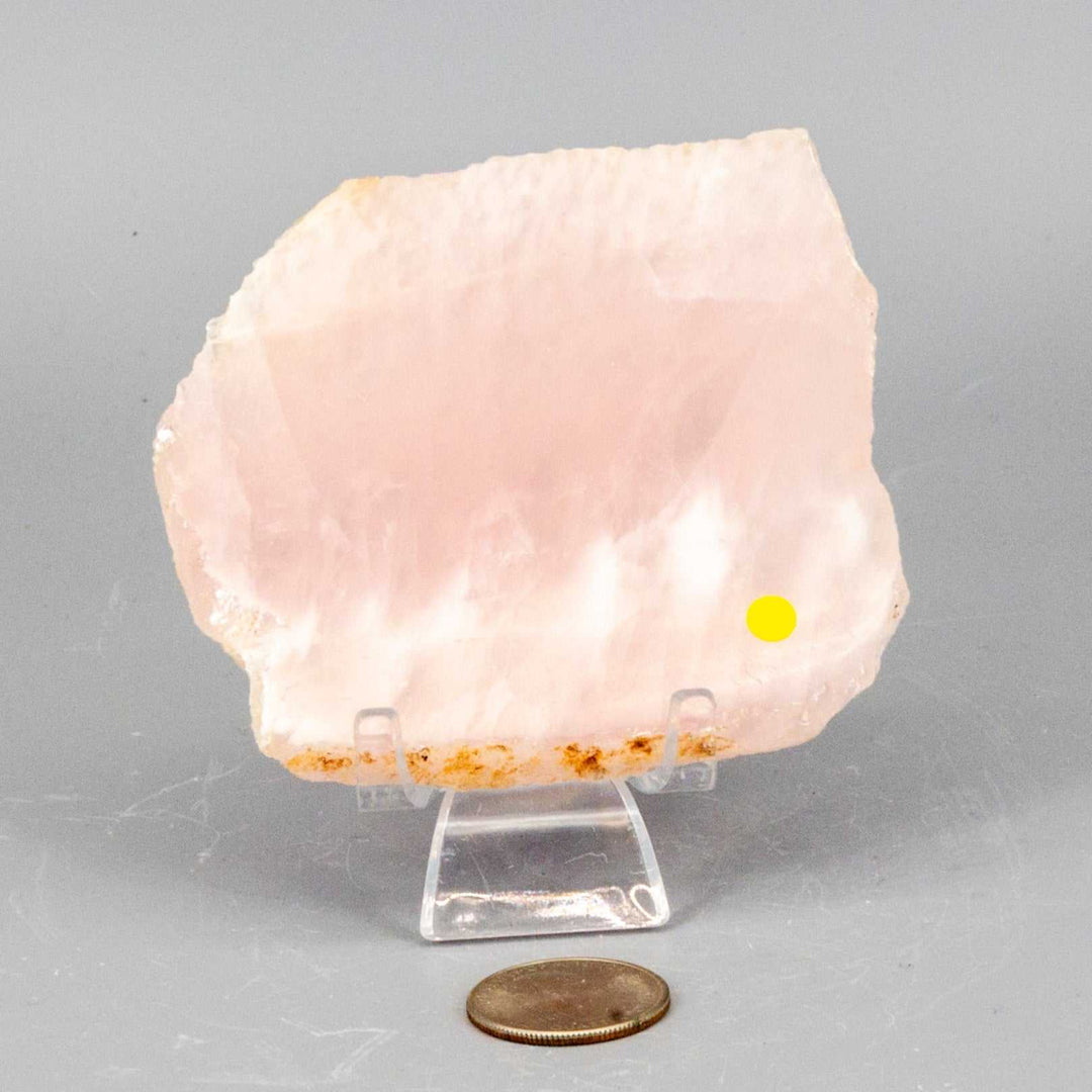 Rose Quartz Slice, Polished Crystal