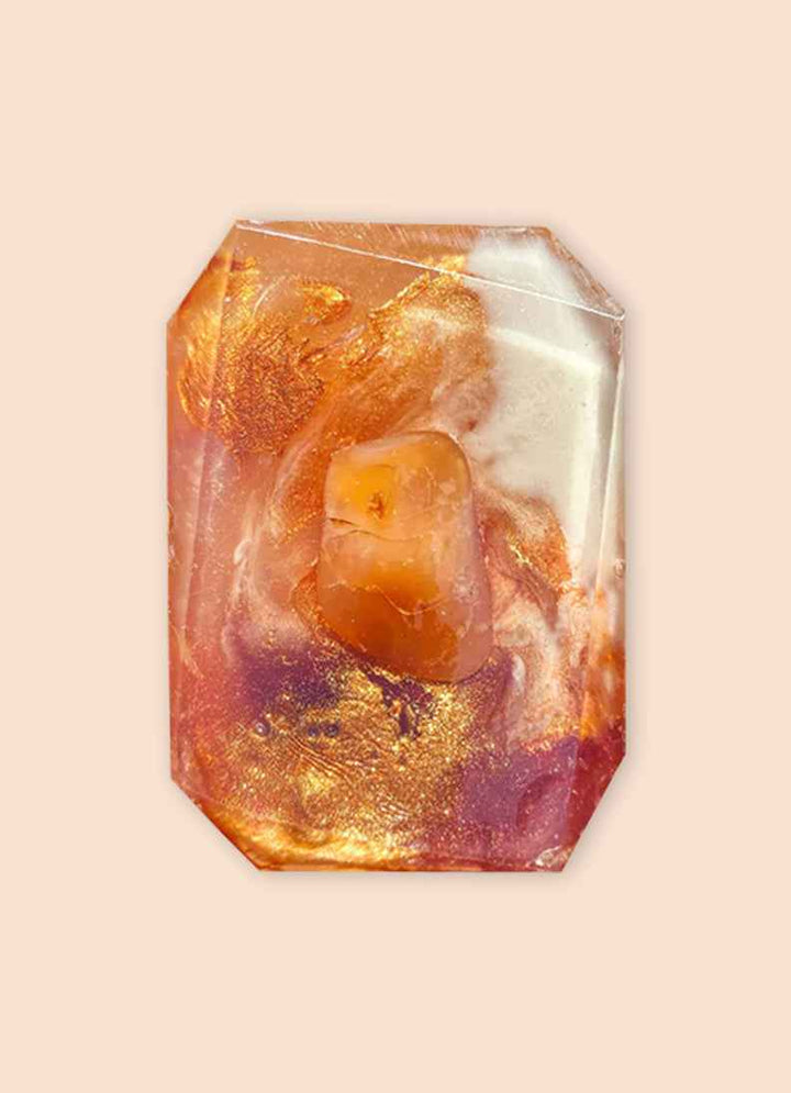 Radiate warmth – Crystal-infused bar soap