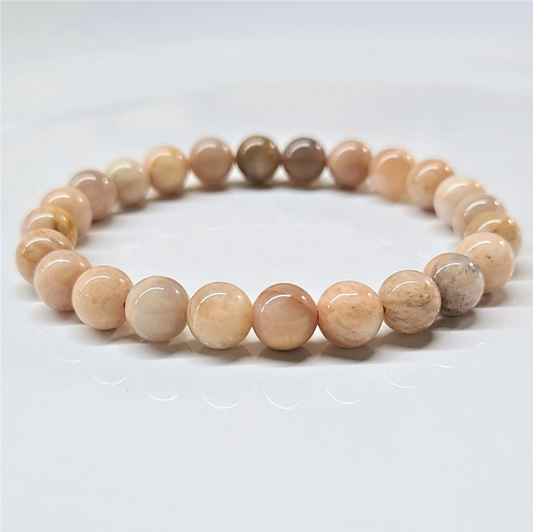 Moonstone Round Bead Bracelet - Traveler&
