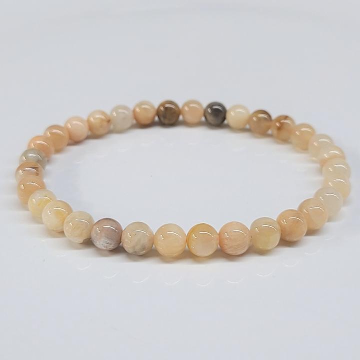 Moonstone Round Bead Bracelet - Traveler&