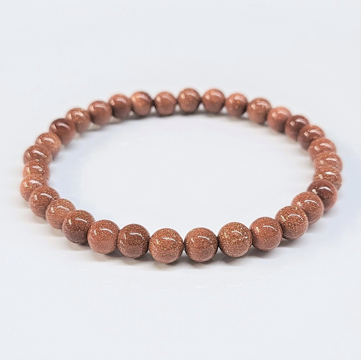 Goldstone Round Bead Bracelet - Divine Thread