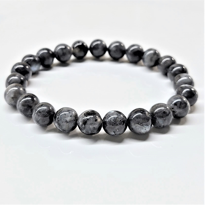 Larvikite Round Bead Bracelet - Earth&