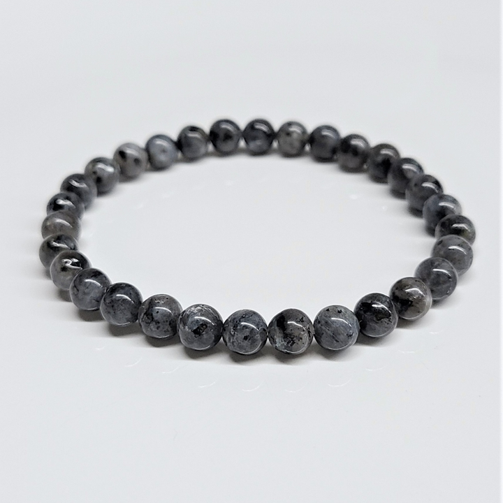 Larvikite Round Bead Bracelet - Earth&