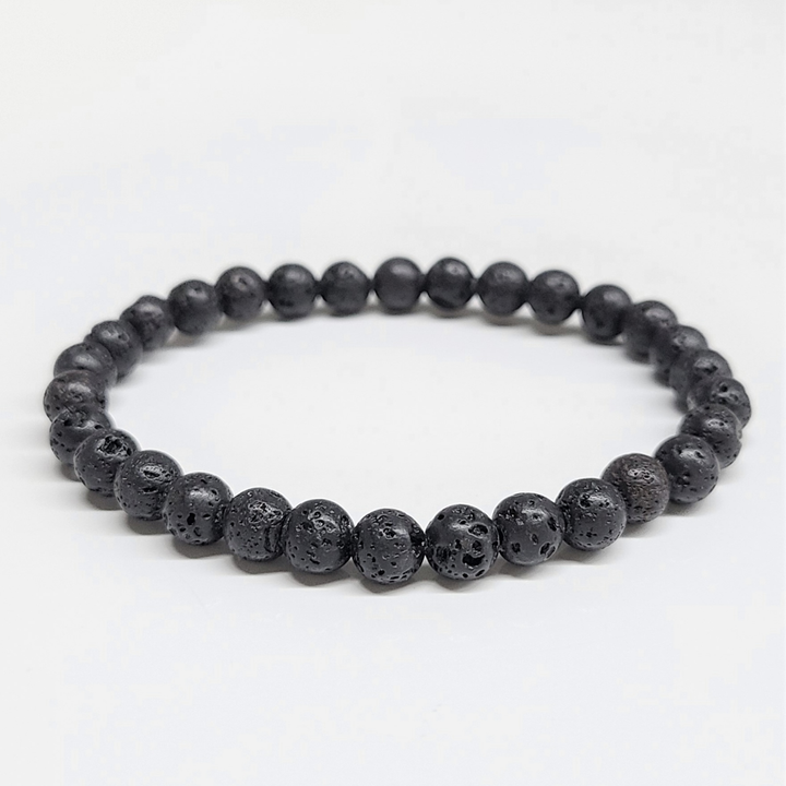 Lava Round Bead Bracelet - Steadfast Courage