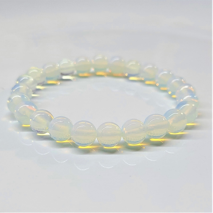 Opalite Round Bead Bracelet - Persistent Strength