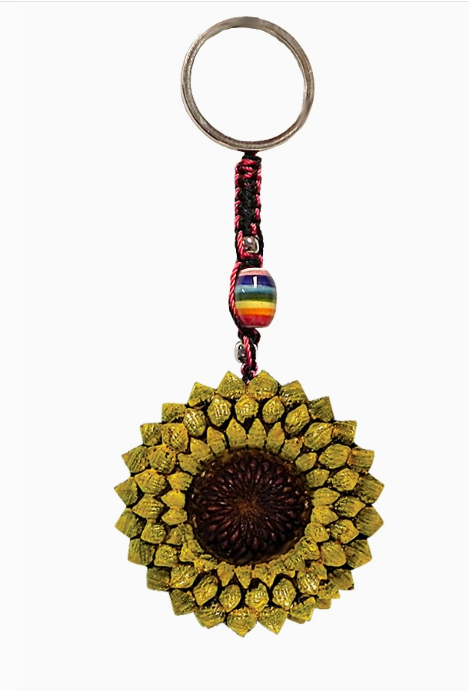 Sun Flower Keychain Hand Crafted