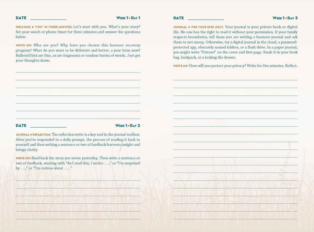 Book - Journal Therapy For Overcoming Burnout