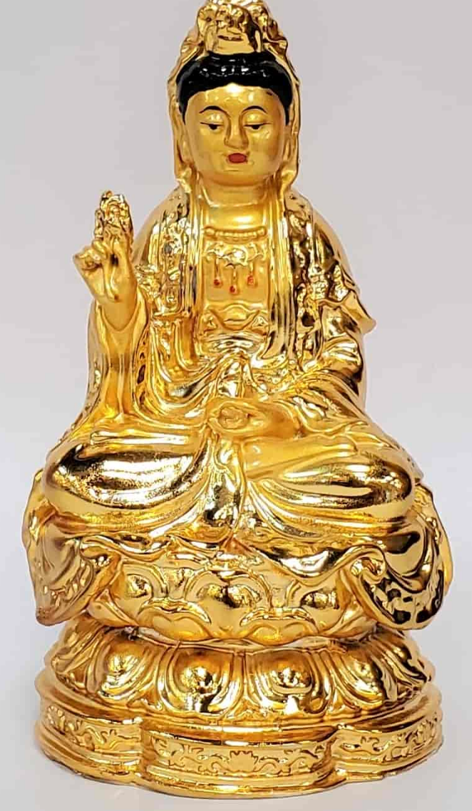 Gold Kuan Yin - 6.5"