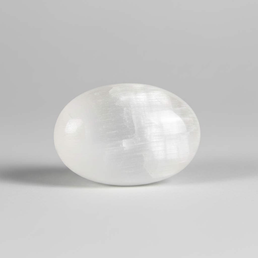 Selenite Palm Stone