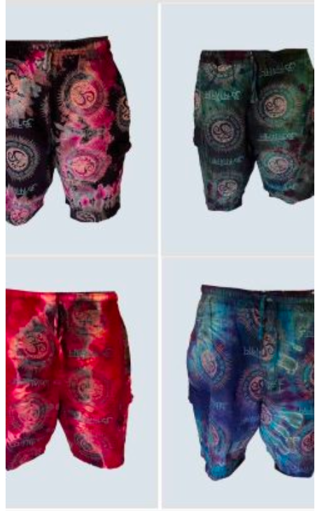 Cotton Tie Dye Ohm Cargo Shorts