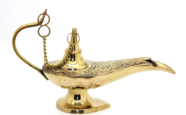 5" Brass Aladdin Lamp (Incense Burner)