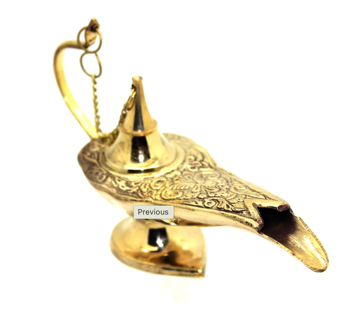 5" Brass Aladdin Lamp (Incense Burner)
