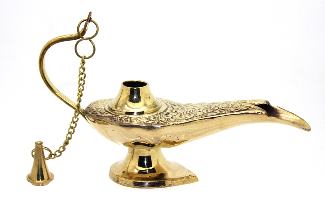5" Brass Aladdin Lamp (Incense Burner)