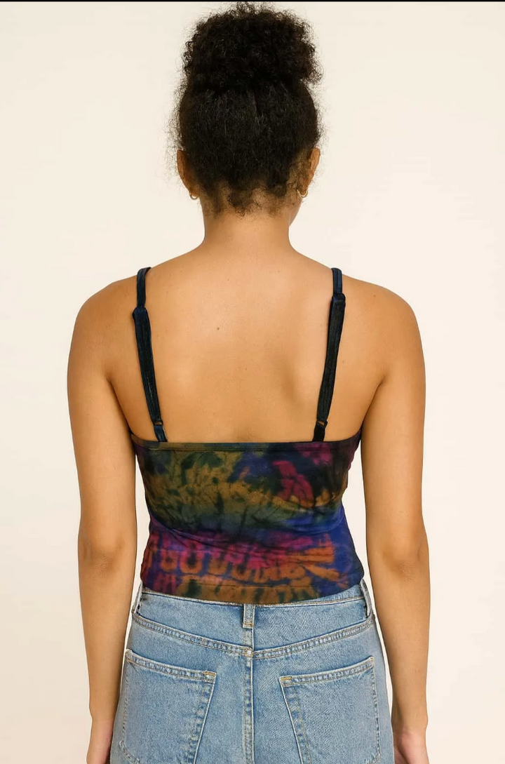 Ruche Bottom Tie Dye Crop Top