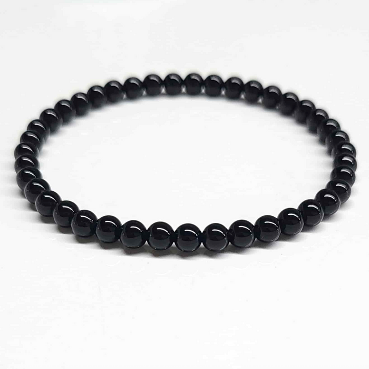Black Obsidian Round Bead Bracelet - Strong Protection