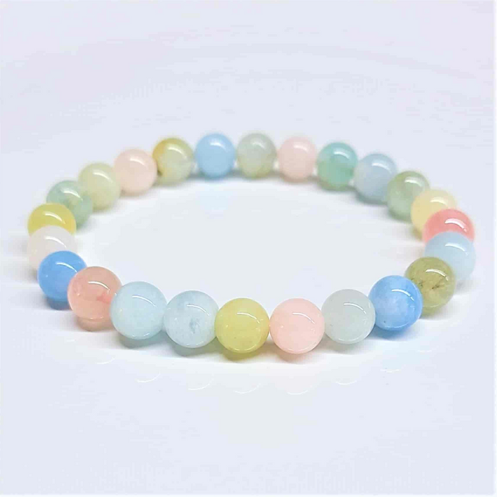 Morganite Round Bead Bracelet - Gentle Healing