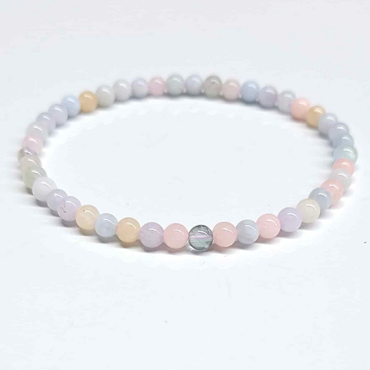 Morganite Round Bead Bracelet - Gentle Healing
