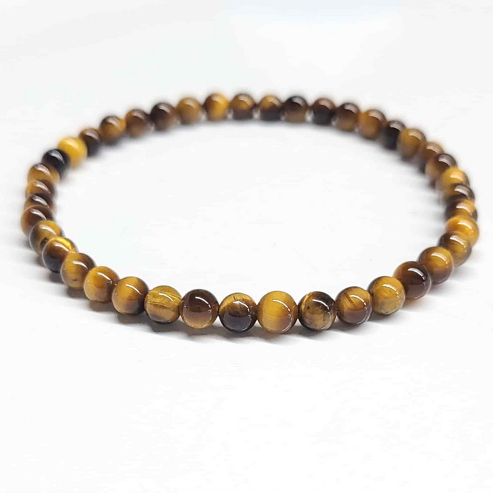 Tiger Eye Round Bead Bracelet - Grounded Confidence