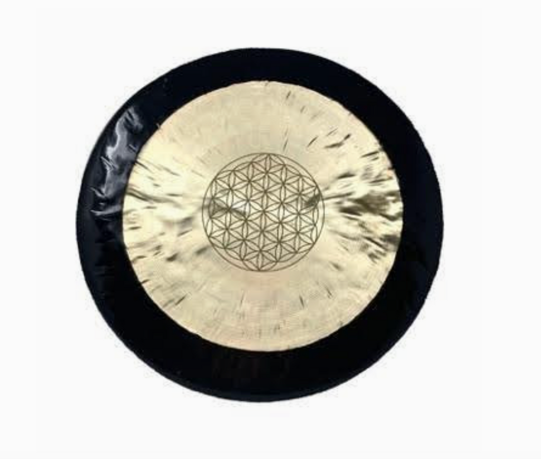 24 Inch Serenity Earth Gong Curved (w/ Black Border)