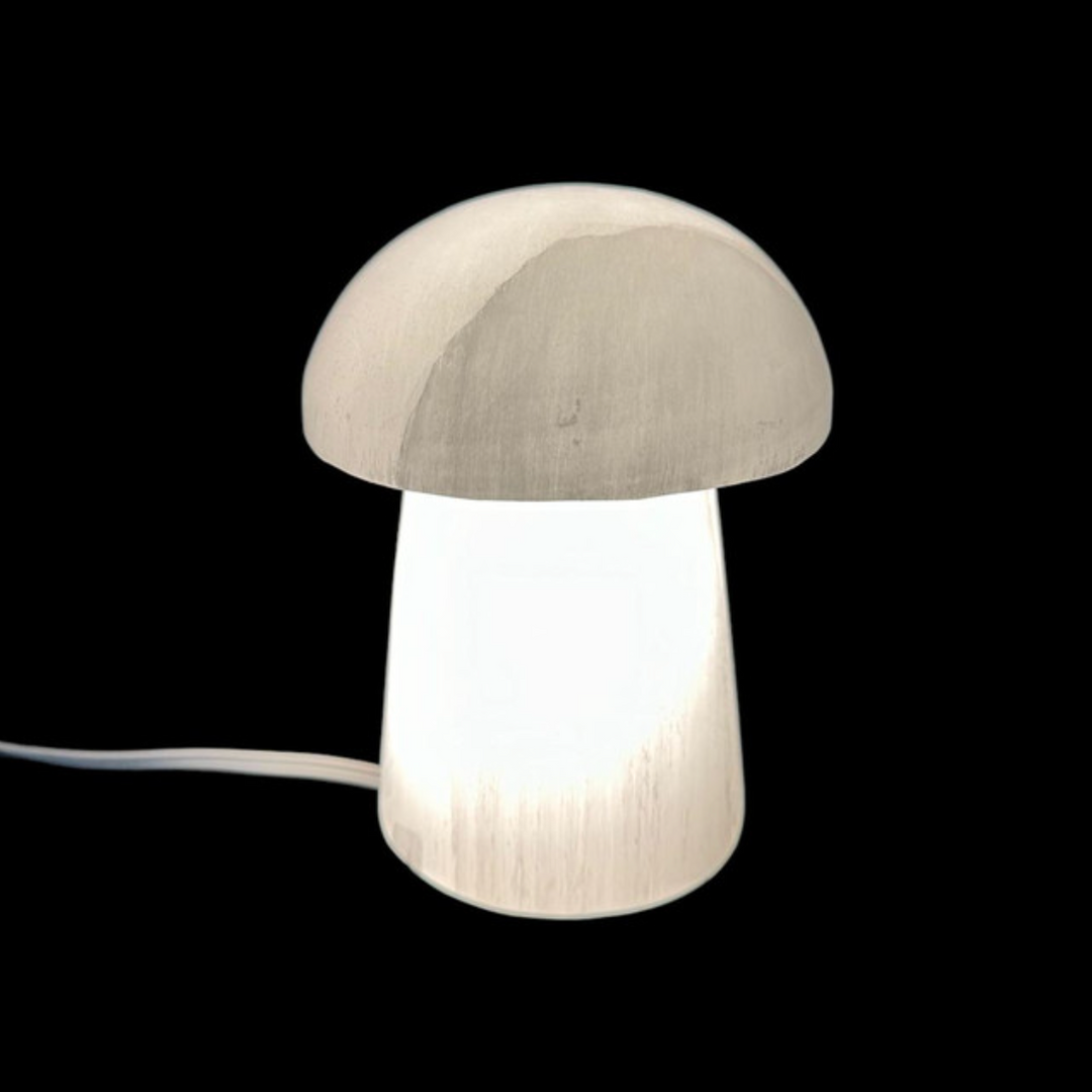 Lamp - Selenite Mushroom 6"