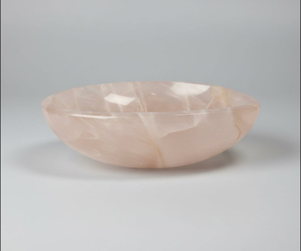 Rose Quartz Charging Bowl – Large Specimen | 7.5"