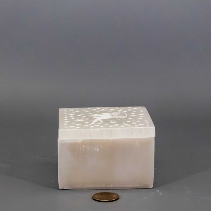 Selenite "Forest Fairy" Jewelry Box