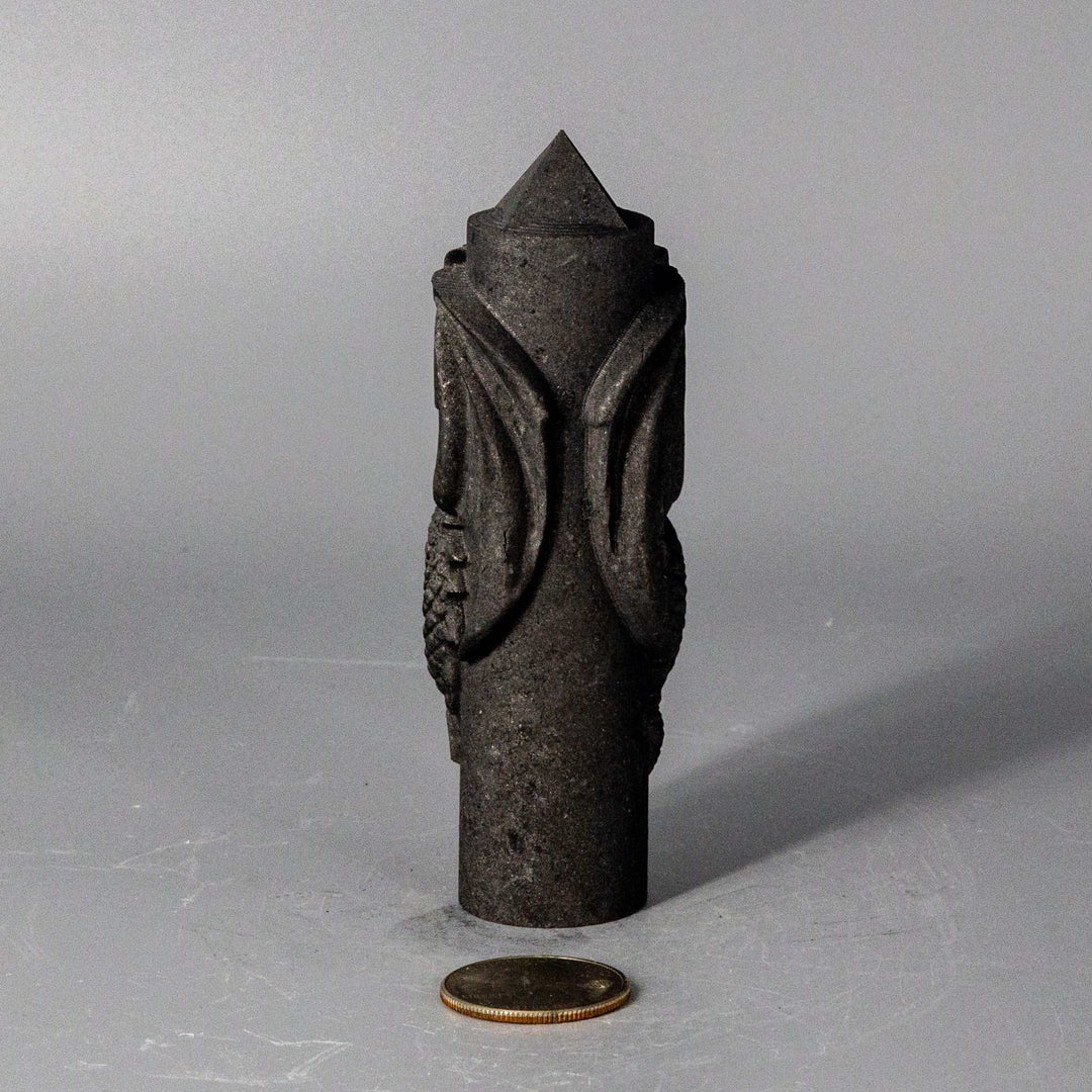 Selenite and Shungite "CNC Machine" Carved Dragon Towers