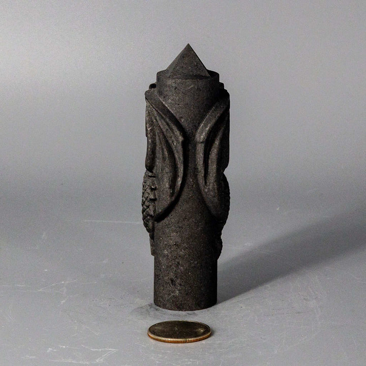 Selenite and Shungite "CNC Machine" Carved Dragon Towers